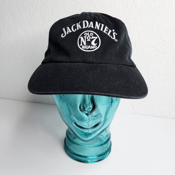 Jack Daniel's Old No. 7 Embroidered Baseball Cap - Black Cotton Twill, Adjustable Strap